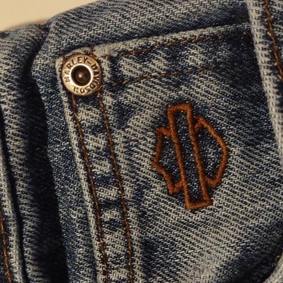 Harley Davidson Genuine Jeans 5 Pocket Style 100% Cotton - Picture 4 of 10